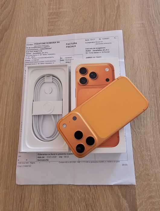 iPhone 17 Pro factura garanție 2028