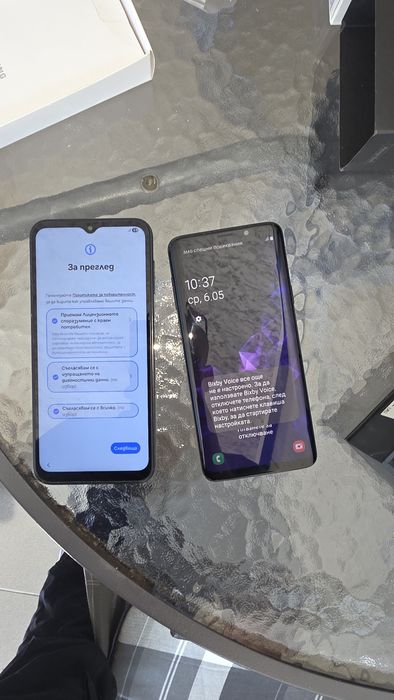 Продавам чисто нов стабилизатор за инфлуенсъри и два телефона самсунг А14 5G S9+Duos sim