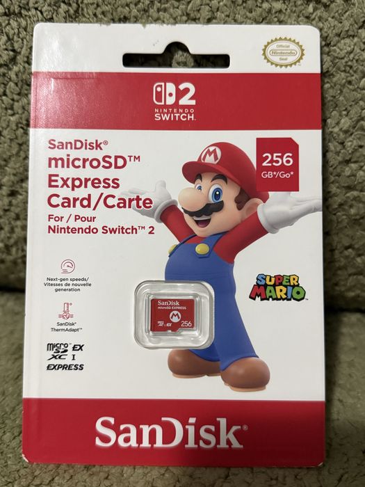 SanDisk microSD express 256 Gb Nintendo Switch 2