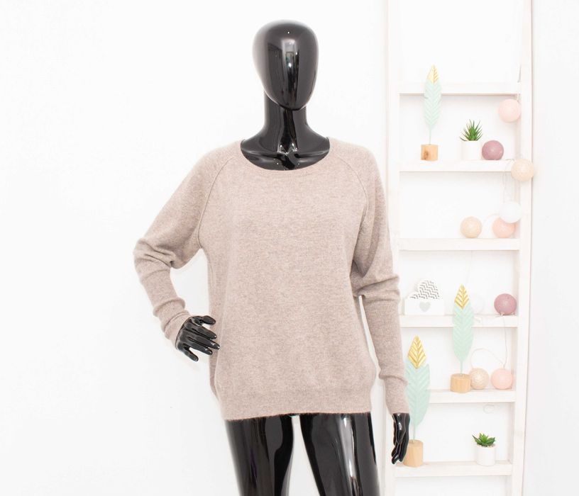 Care By Me дамски кашмирен пуловер бежов 100% кашмир L