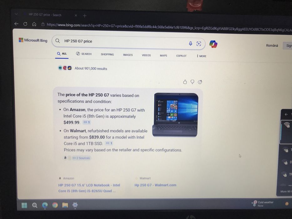 HP notebook G7 250 + Geanta laptop