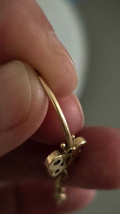 Piercing buric ,din aur-fluture