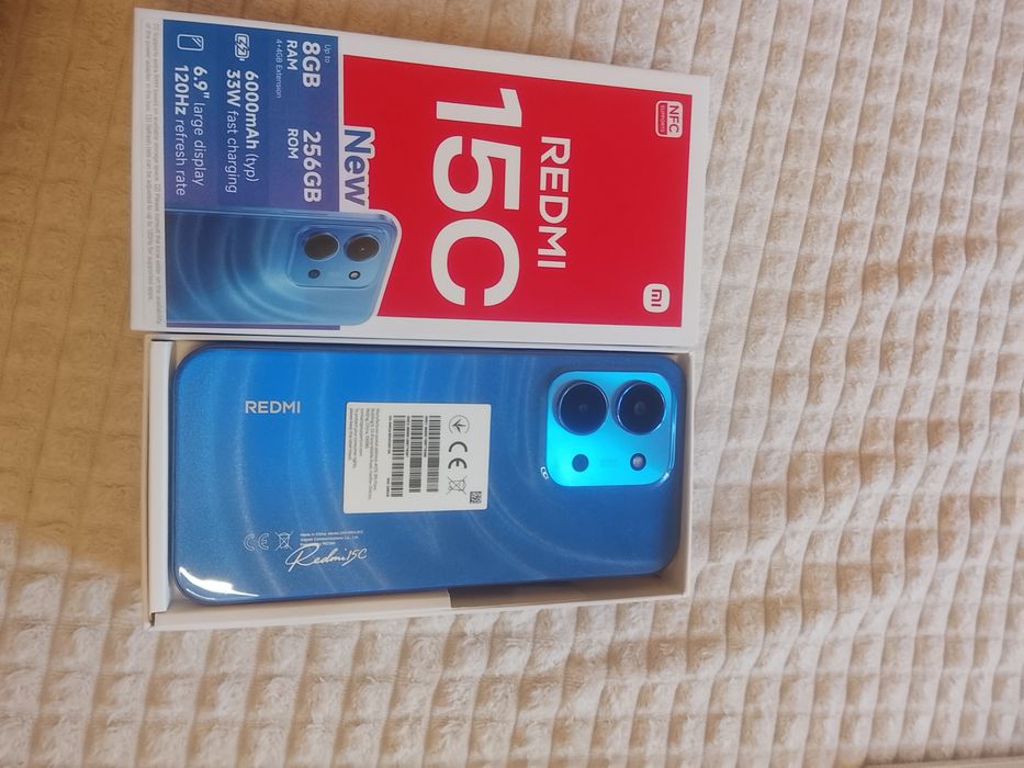 Продавам телефон redmi 15c като нов използван е само един месец