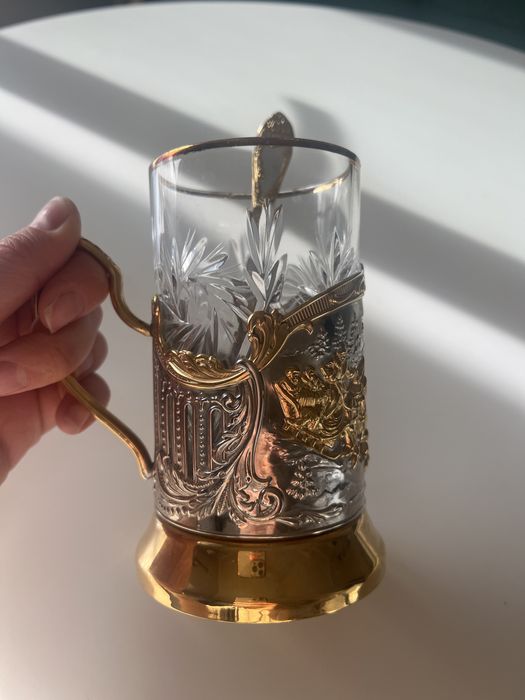 Подстаканник позолоченный