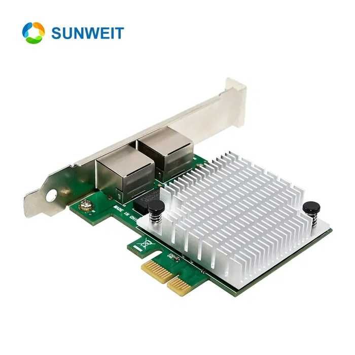 Dostavka. Realtek RTL8111H Dual RJ45 Gb PCIe tarmoq kartasiPC LAN Card