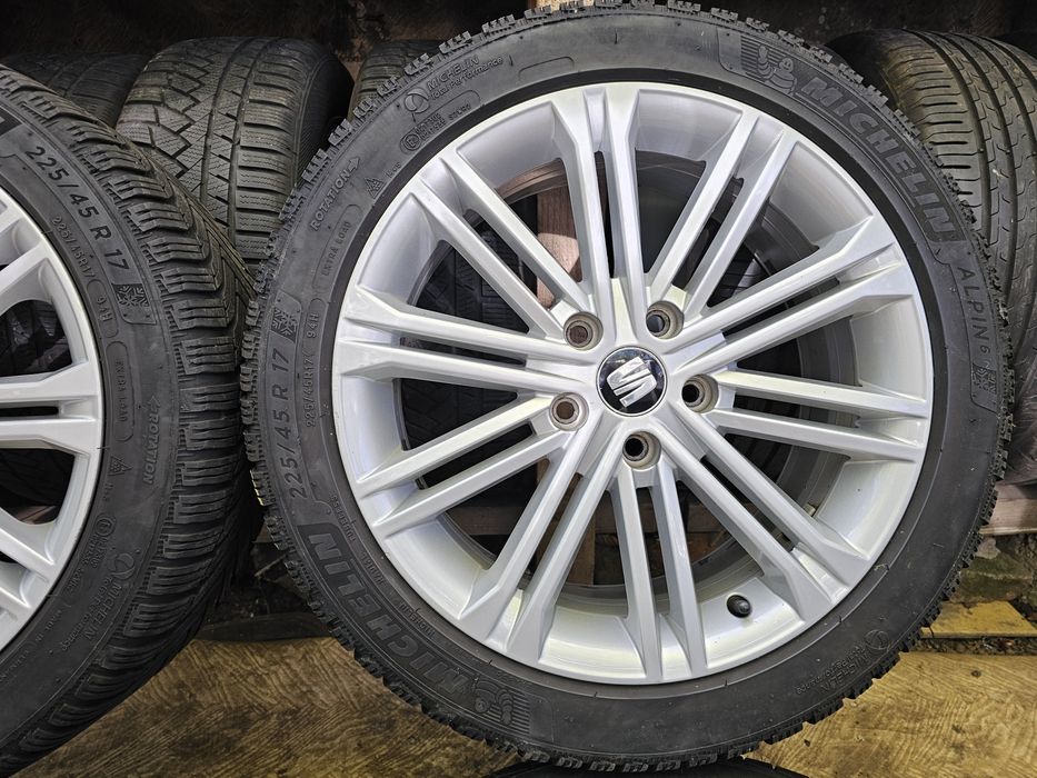 Jante aliaj 17" Skoda Octavia/Seat/Volkswagen anvelope iarna 225 45 17