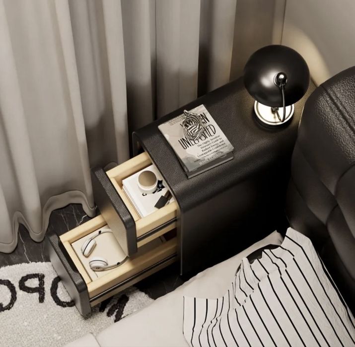 Матово черно шкафче 20х40х48