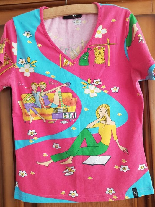Tricou roz cu imprimeu