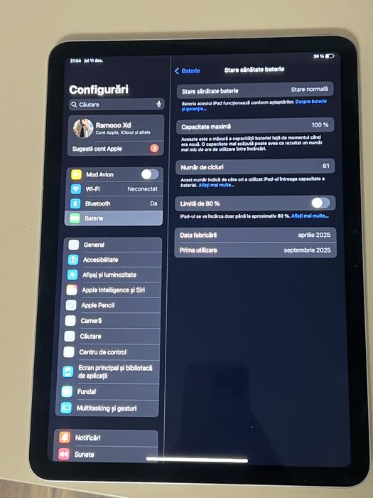 iPad Air M3 256GB • Baterie 100% + Apple Pencil Pro + Husă