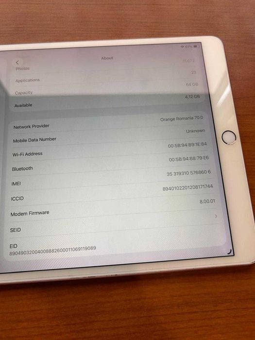 Vand Apple Ipad 3 - 64GB cellular 4G