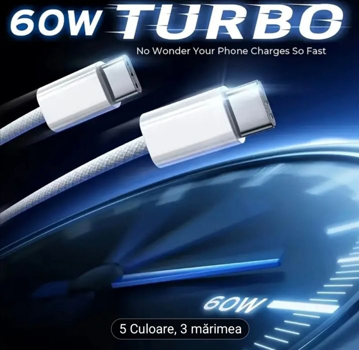 Încărcător  60W Anti-Rupere – Compatibil iPhone 15/17