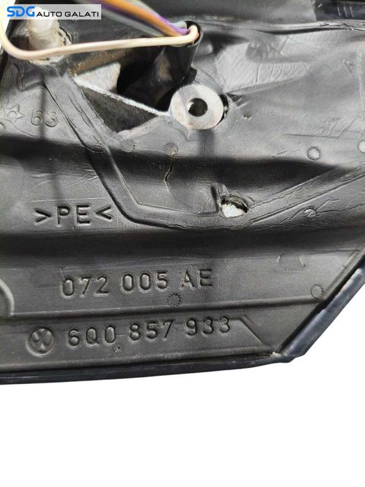 Oglinda Stanga Electrica Volkswagen Polo 9N 2002 - 2008 Culoare Albastru Cod 6Q0857933 [LR1378]
