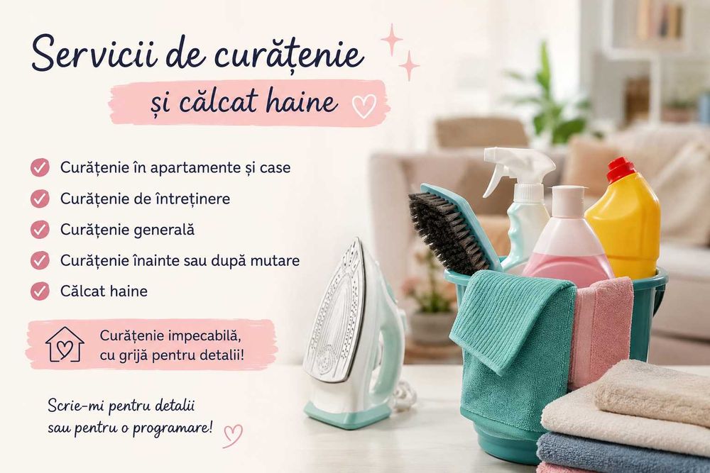 Ofer servicii de curățenie