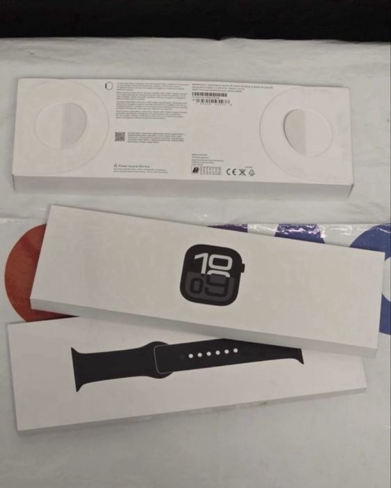 ЗАПЕЧАТАН 42mm Apple watch 10 GPS Гаранция EMAG 2027г. JET BLACK Черен