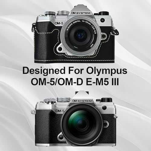 Нов кожен Стилен калъф и капачка фотоапарат Olympus OM-5/OM-D E-M5 III