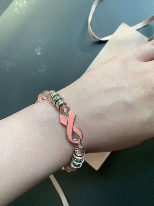 Ново! Ръчно направена гривна с мъниста от розов кварц