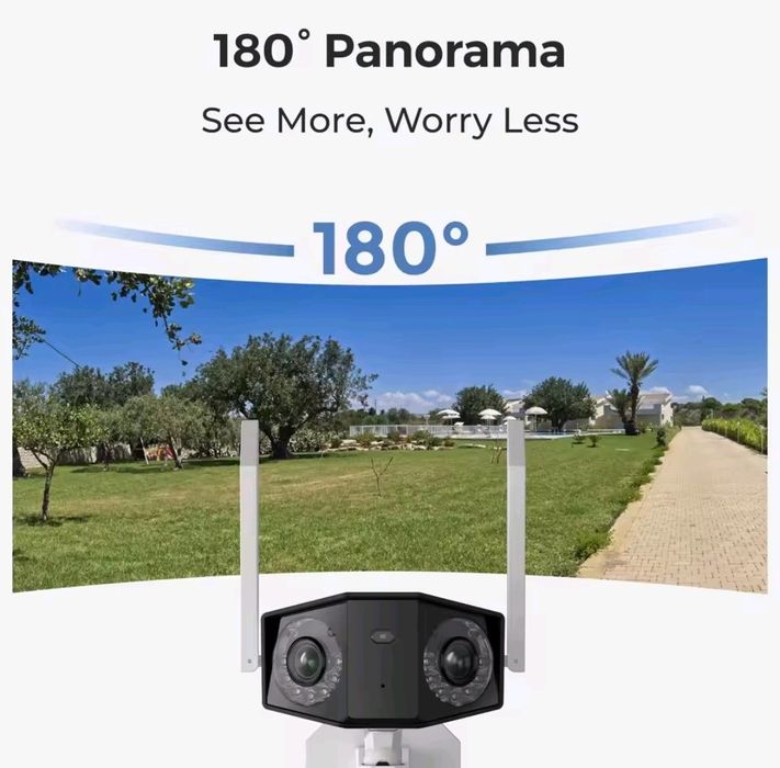 Cameră supraveghere Reolink Duo 2 WiFi 4K – 8MP, lentilă duală, detecț