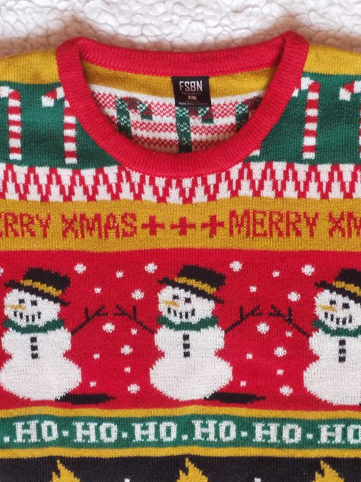 Pulover iarna om zapada brazi fulgi nea stele ursi sarbatori Craciun