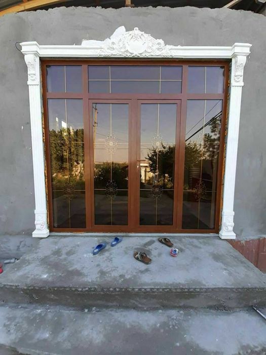 Пластиковые окна двери Стеклянные перегородки Akfa rom eshiklar Termo