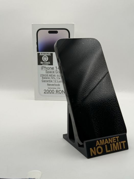 iPhone 14 Pro 256GB Space  Gray Garantie 12 Luni , AMANET NO LIMIT.