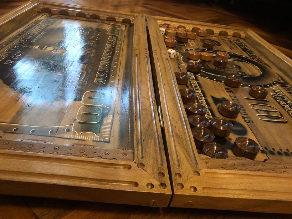 Нарды из орехового дерева, ручная работа