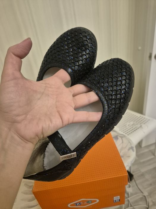 Туфли школьные кожаные для девочки, 34 размер