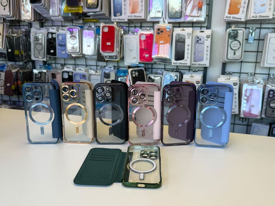Husa tip carte cu magsafe pentru iPhone 16 pro