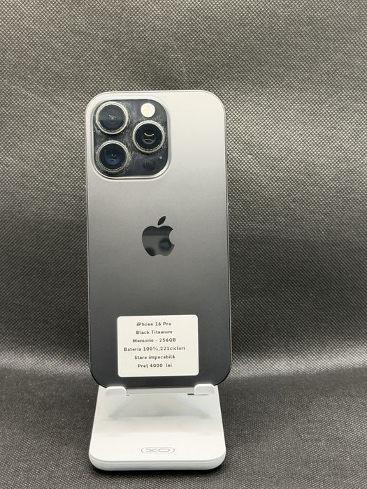 iPhone 16 pro 256 gb Pret 4000 lei