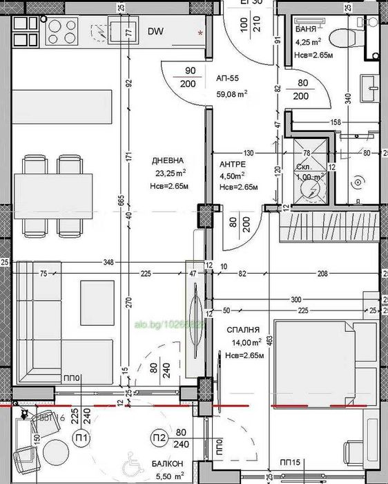 Продава се Двустаен апартамент в Пловдив, Остромила - 68 кв.м за 1200 €/кв.м - Снимка #1
