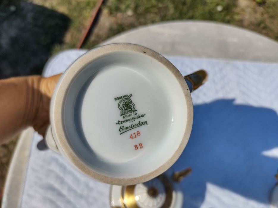 Set ceainic si sosiera portelan original Bavaria & Baruch