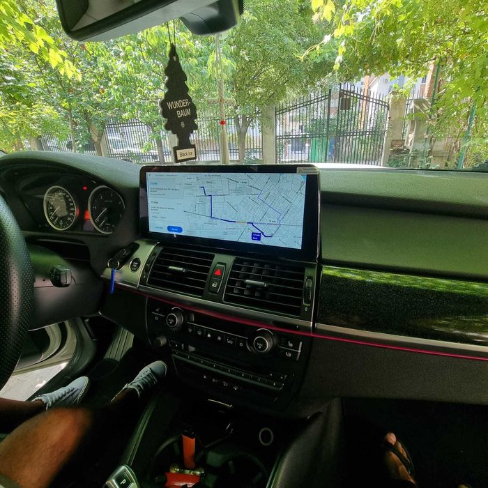 Navigatie android 12" BMW X5 X6 E70 E71 Carplay Waze YouTube