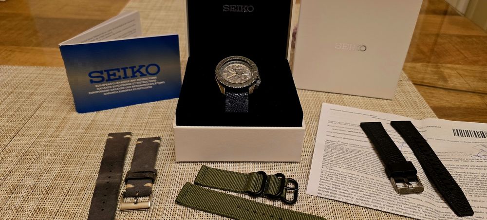 Seiko Automatic Unic – Curea Exotică Pisică de Mare–Super Preț!Impecab