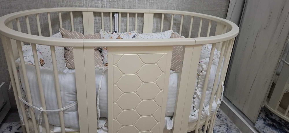 Детский манеж бежевый