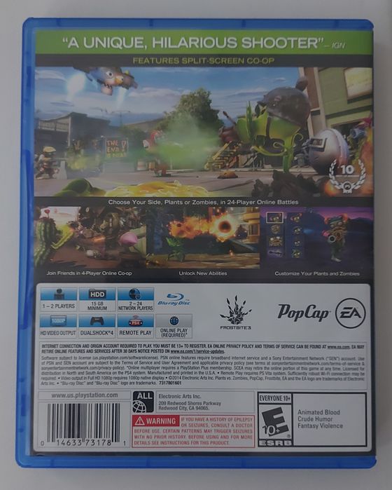 PLANTS VS ZONBIES (PvZ) игра на playstation 4