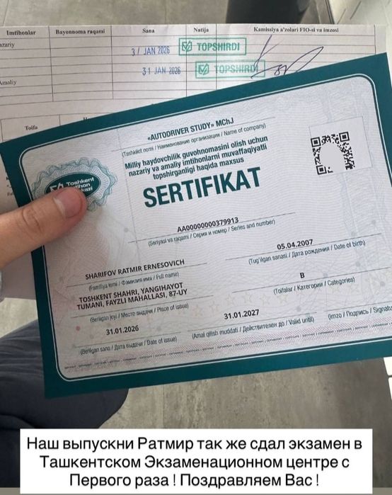 Автомактаб 2026 йил янги дастур буйича.