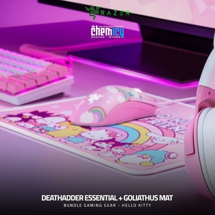 (2в1) Razer KITTY коврик+мышь Deathadder essential