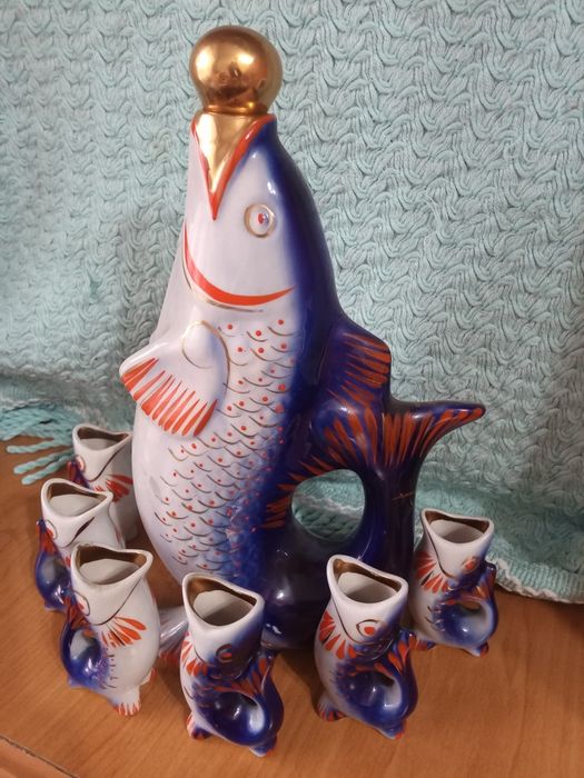 Коньячный набор рыбки из СССР!!!