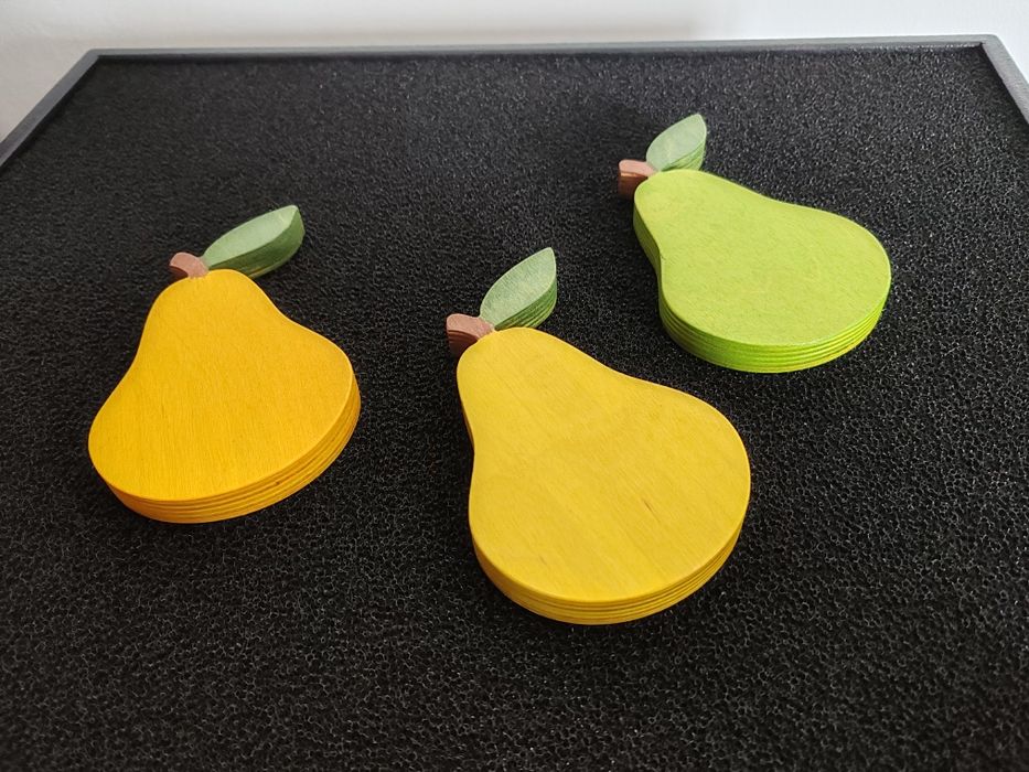 Set 3 suporturi din lemn pentru cană (coastere)