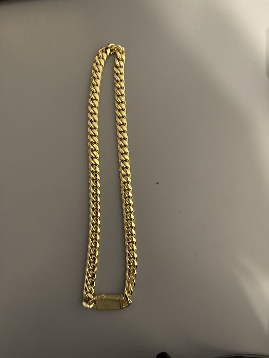 Vand colier cuban palcat cu aur