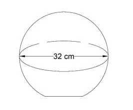 Bolard(delimitator rutier) alb rotund din beton  piatra naturala 32 cm