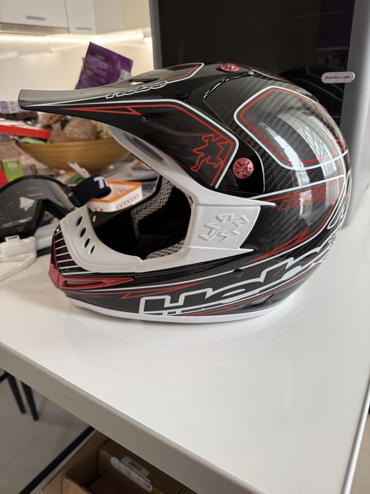 Hebo Carbon Motocross карбонова каска 1100г за крос Xl-61