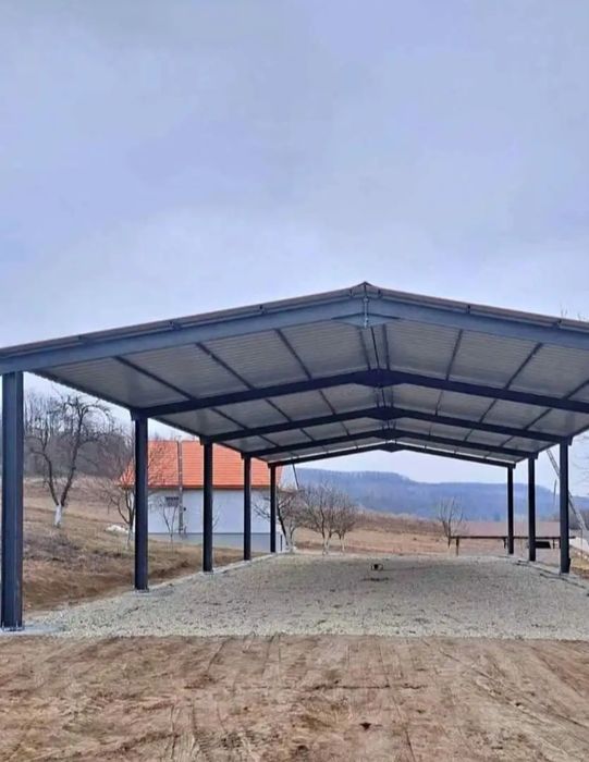 Vand și construiesc o gama larga de hale sau structuri metalice noi ne