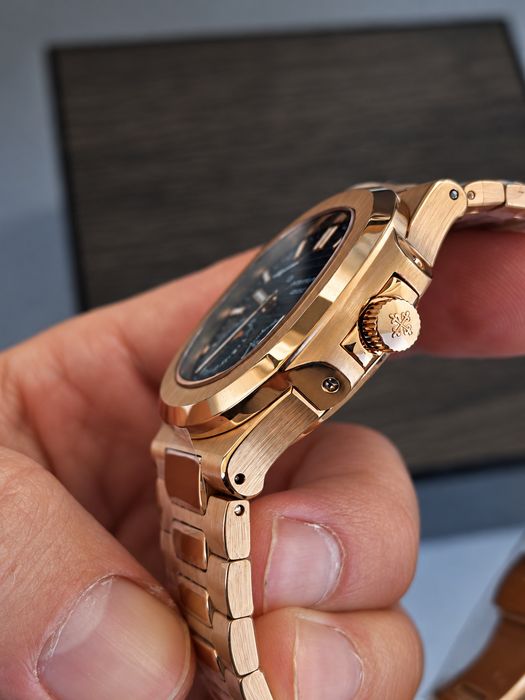 Нов мъжки часовник Patek Philippe механичен, автоматичен златист