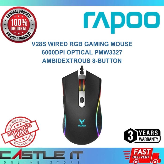 Rapoo V28S oʻyin uchun sichqoncha orginal