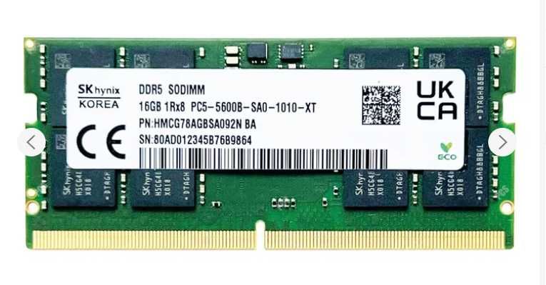 Оперативная память SK hynix SODIMM DDR5 16Gb 1Rx8 PC5-5600B