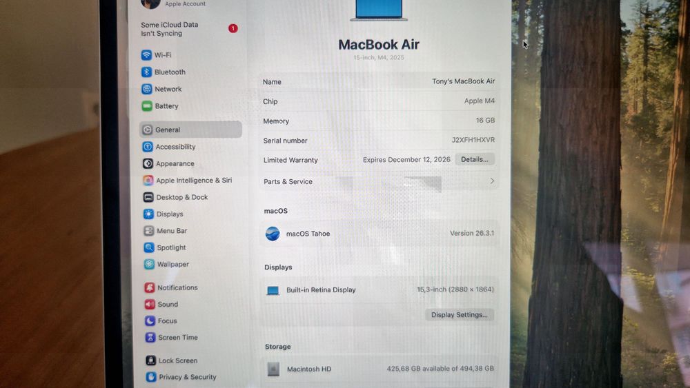 Apple MacBook Air 15 (M4, 2025) – 16GB RAM / 512GB SSD