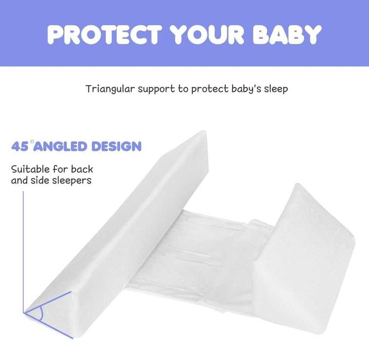 Mineup регулируема възглавница позиционер 43x10x10см с перална калъфка