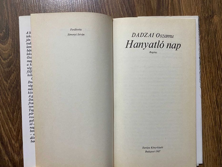 Vând cartea Dadzai Oszamu - Hanyatló nap