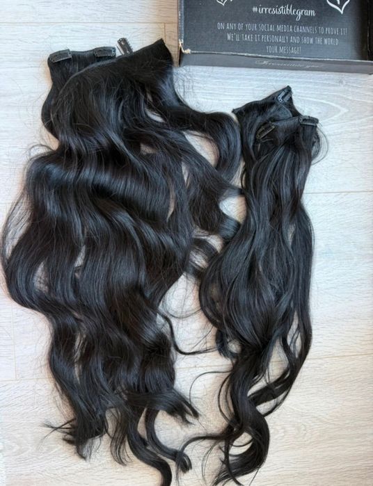 Extensii de păr natural – negre, lungi