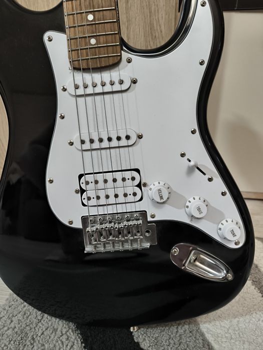 Черна електрическа китара RIDER-STD-S 6 струни TB